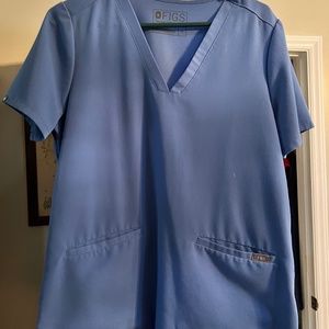 Figs Casma Ceil Blue M Top